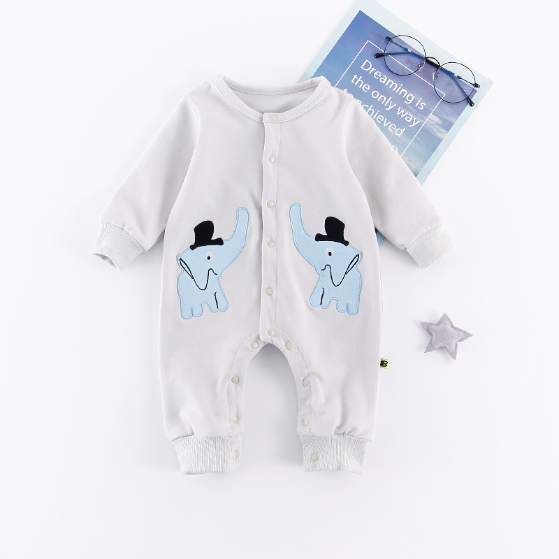 ZWY430 Cute Animal Romper Boys Girls Jumpsuit Outfits Long Sleeve Clothes Infant Unisex Babies One-pieces Carton Roupas de Bebes Y1221