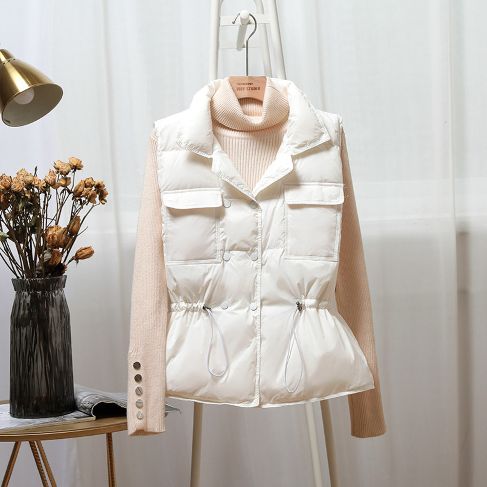 Vest Winter Warm Down Cotton Padded Jacket Female Veats Collar Sleeveless Jackets Women Adjustable Waist, Light green
Vest Winter Warm Down Cotton Padded Jacket Female Veats Collar Sleeveless Jackets Women Adjustable Waist, Light green