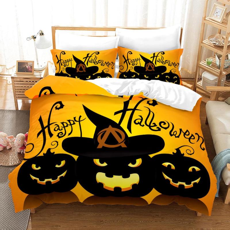 Halloween Pumpkin Lantern Decor Bedclothes Adults Bed Duvet Cover Set Pillowcase AU/EU Single Bedding Set for Childrens Bed, No.7 
Halloween Pumpkin Lantern Decor Bedclothes Adults Bed Duvet Cover Set Pillowcase AU/EU Single Bedding Set for Childrens Bed, No.7
