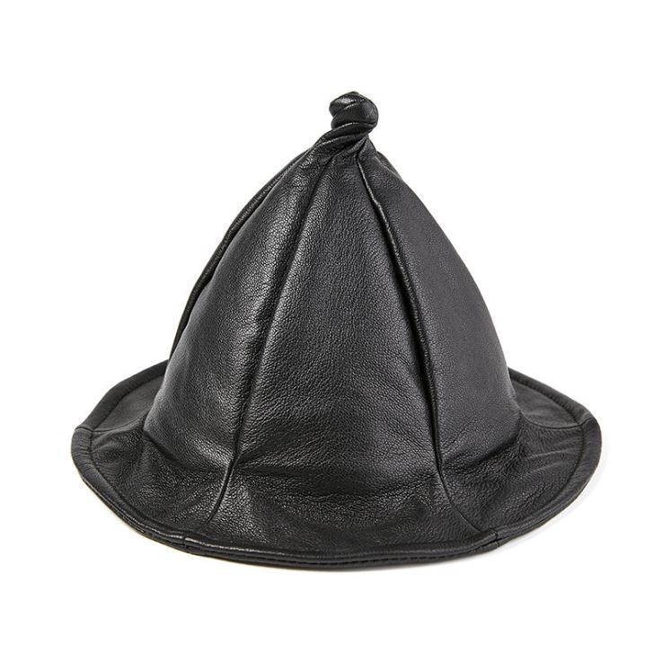Leather Witch Hat for Men Real Sheepskin Genuine Leather Bucket Hat Womens Wizard, Black
Leather Witch Hat for Men Real Sheepskin Genuine Leather Bucket Hat Womens Wizard, Black