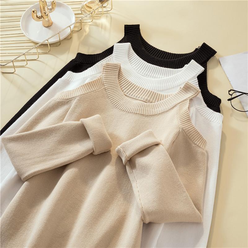vetement femme Sexy Off Shoulder Knitted Sweater Women Solid Slim Pullover Sweater White Black jumpers Autumn Winter Female Tops
vetement femme Sexy Off Shoulder Knitted Sweater Women Solid Slim Pullover Sweater White Black jumpers Autumn Winter Female Tops