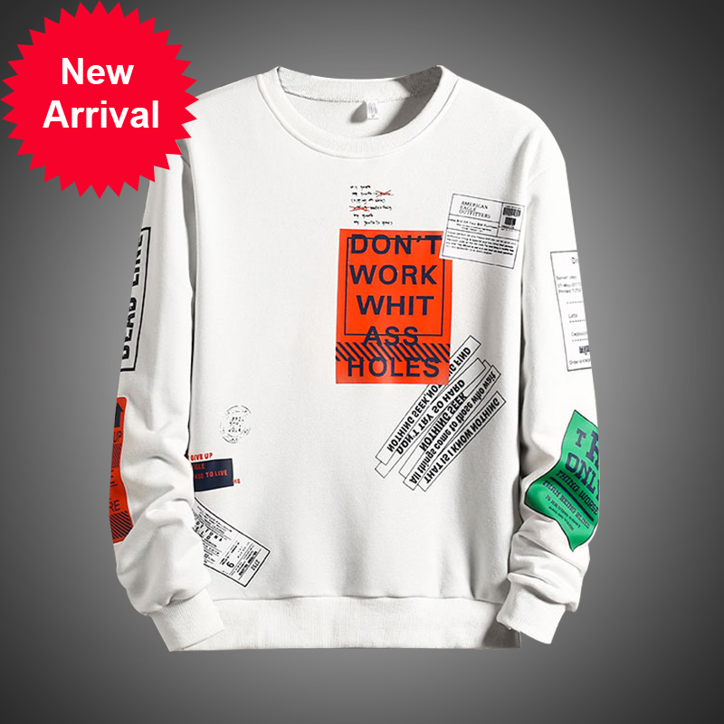 2020 spring New arrival Male hoodie fashion from casual men letter with hoodies hip hop sweaters, White k1903
2020 spring New arrival Male hoodie fashion from casual men letter with hoodies hip hop sweaters, White k1903