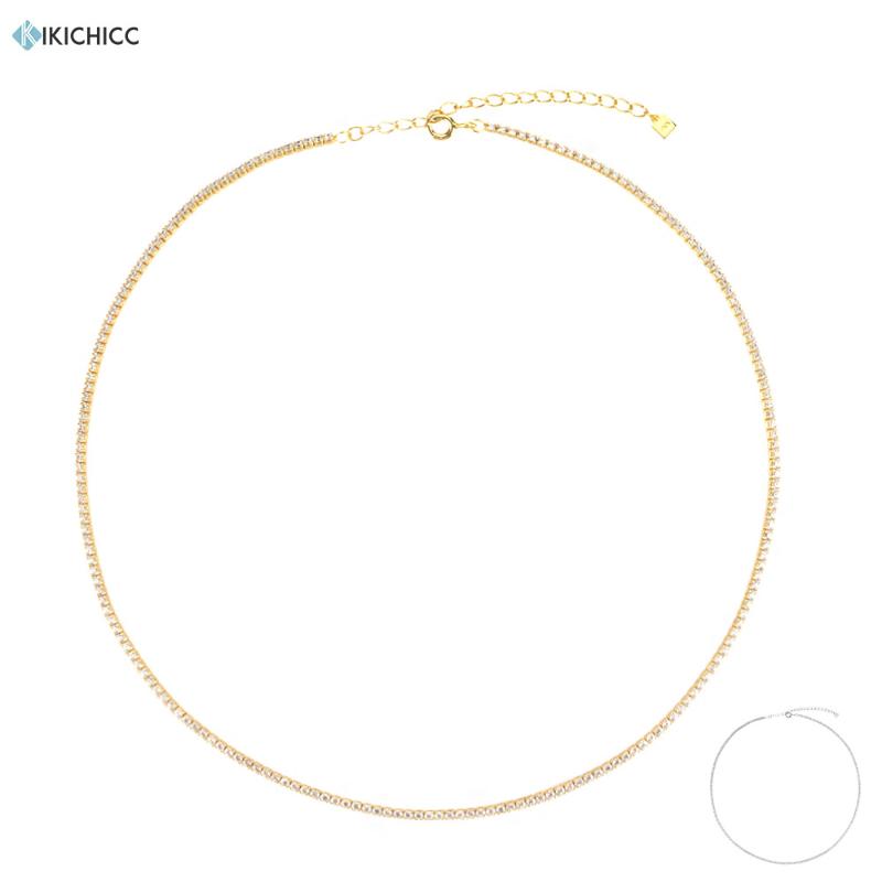 Kikichicc 100% 925 Sterling Silver 2021 Full Zircon Chain Gold Choker Necklace Women Fashion Jewelry 2021 Rock Punk Jewelry
Kikichicc 100% 925 Sterling Silver 2021 Full Zircon Chain Gold Choker Necklace Women Fashion Jewelry 2021 Rock Punk Jewelry