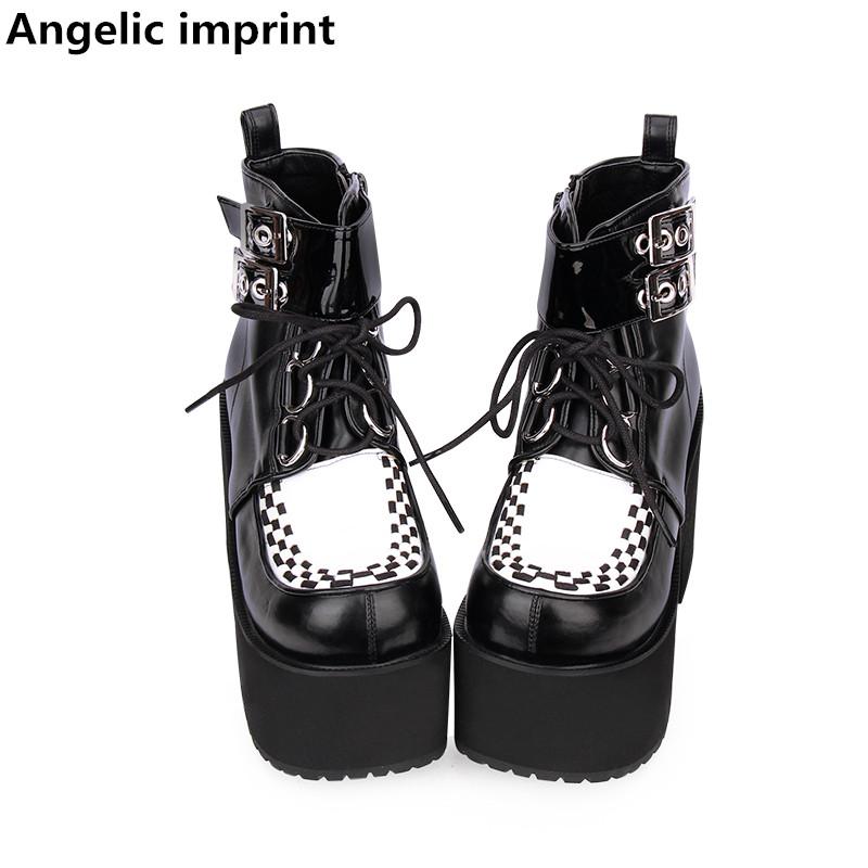 Angelic imprint mori girl Women motorcycle ankle punk boots lady lolita short Boots woman super high heels pumps wedges shoes, Pu
Angelic imprint mori girl Women motorcycle ankle punk boots lady lolita short Boots woman super high heels pumps wedges shoes, Pu