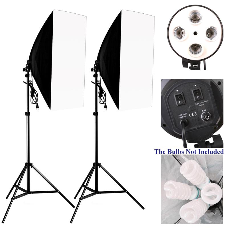 50*70cm Kit Photography Lighting 2Pcs 4 Socket Lamp Holder +2Pcs Softbox +2Pcs 2M Light Stand for Indoor photography studio
50*70cm Kit Photography Lighting 2Pcs 4 Socket Lamp Holder +2Pcs Softbox +2Pcs 2M Light Stand for Indoor photography studio
