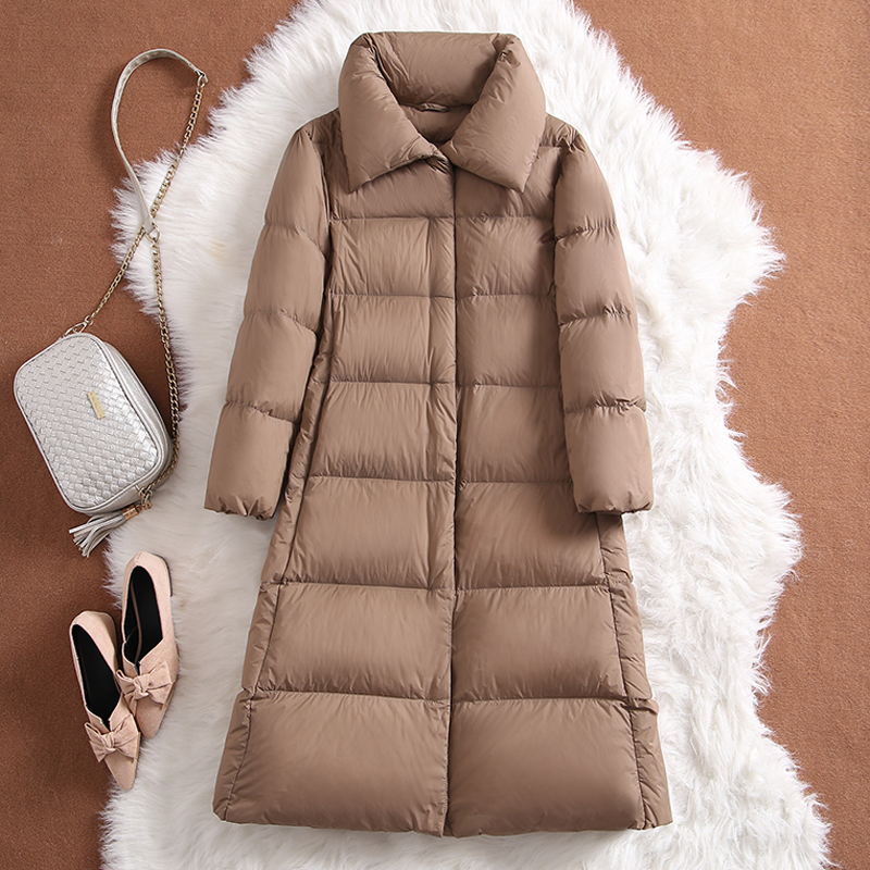 Winter Women's Down Coat Padded Warm Thick Long Puffer Jacket Casual Parkas Woman Ultra Light Female Overcoat Clothing 201023