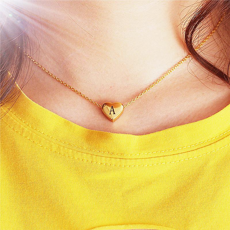 New Cute Heart with 26 Letters Choker Necklace High Quality Stainless Steel Love Heart Collier Femme 2021 Jewelry
New Cute Heart with 26 Letters Choker Necklace High Quality Stainless Steel Love Heart Collier Femme 2021 Jewelry