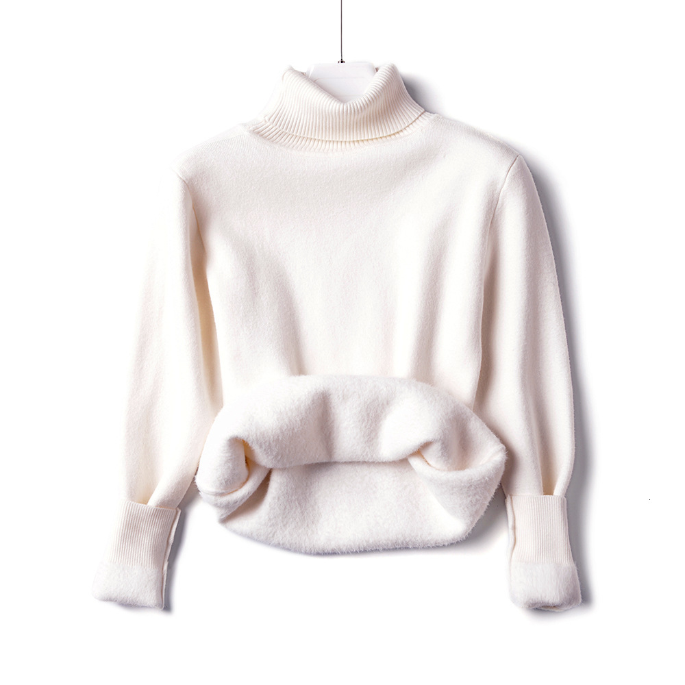 New 2021 Autumn Winter Fur Basic Warm Velvet Sweater Pullovers Women Female High-neck Fleece Thick Turtleneck Knit Jumpers 76tn, White
New 2021 Autumn Winter Fur Basic Warm Velvet Sweater Pullovers Women Female High-neck Fleece Thick Turtleneck Knit Jumpers 76tn, White