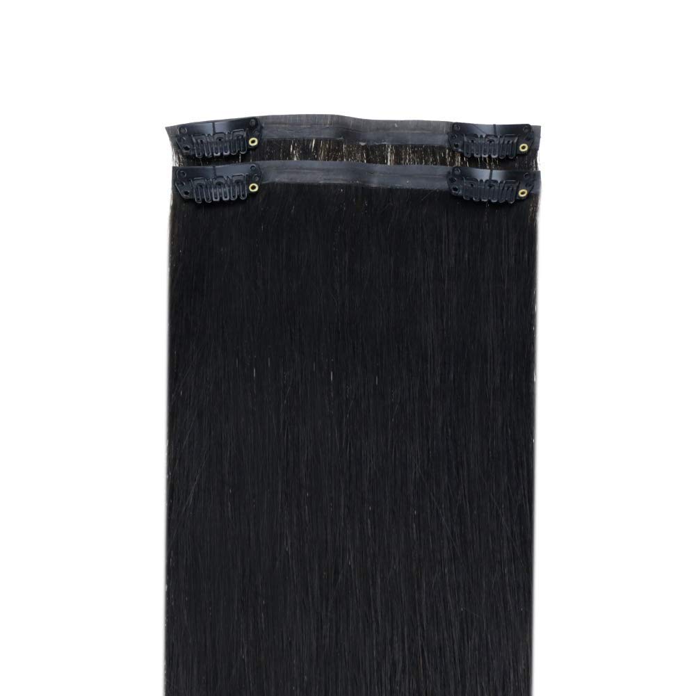 Seamless Human Hair #1B Natural Black Color Invisiable Clip In Extensions Full Head 120G/8Pcs