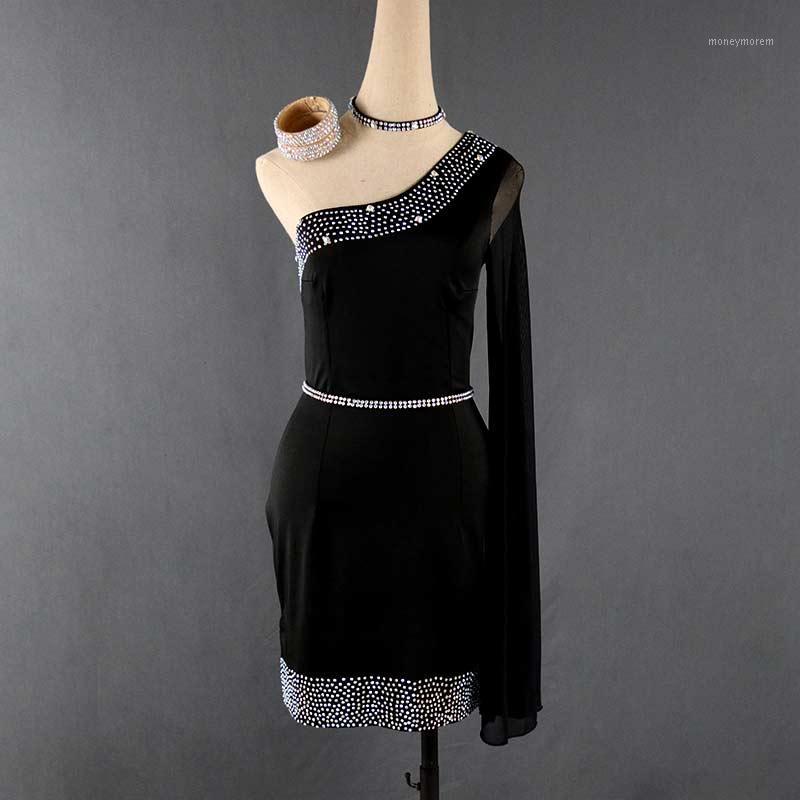 Shiny Rhinestones Latin Dance Dress Women Performance Costume Dance Skirt Black Sexy Evening Dresses Competition Costumes1, Dress and belt
Shiny Rhinestones Latin Dance Dress Women Performance Costume Dance Skirt Black Sexy Evening Dresses Competition Costumes1, Dress and belt