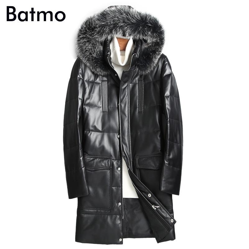BATMO 2020 new arrival winter high quality sheepskin white duck down hooed jackets men,men's fur collar leather coat,X17317, Black
BATMO 2020 new arrival winter high quality sheepskin white duck down hooed jackets men,men's fur collar leather coat,X17317, Black