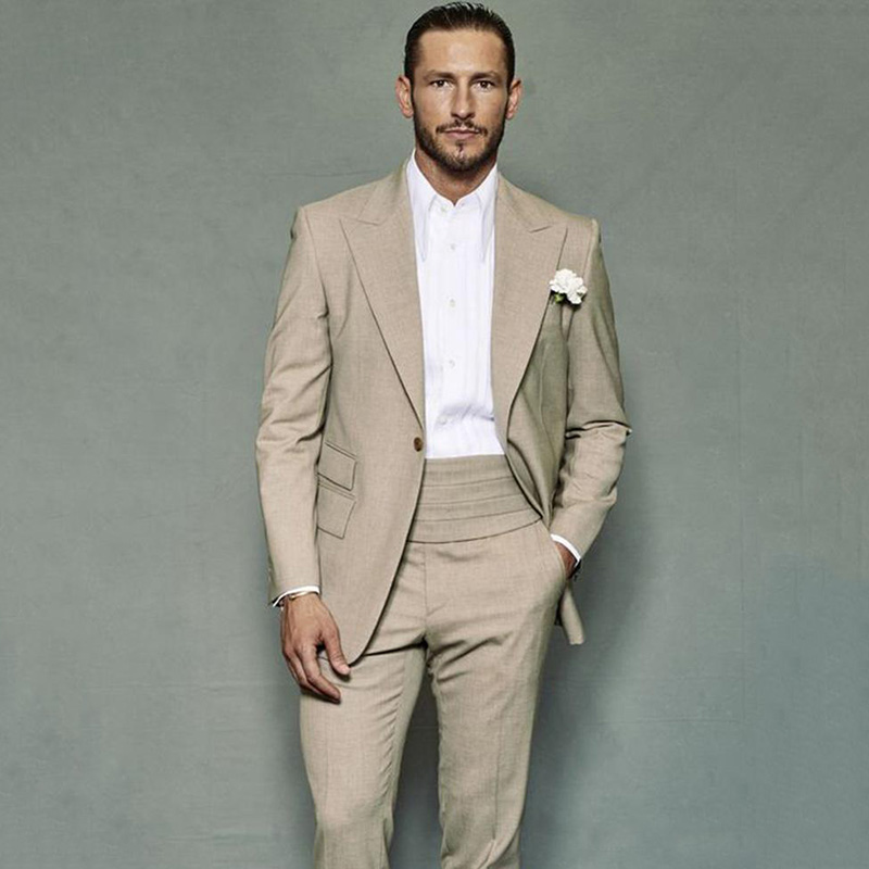 Men Suits Mens Jacket Beige Wedding Suits For Man Bridegroom Groomsmen Tuxedos Blazer Masculino Custom Made Slim Fit Casual Prom Best Man, Navy 
Men Suits Mens Jacket Beige Wedding Suits For Man Bridegroom Groomsmen Tuxedos Blazer Masculino Custom Made Slim Fit Casual Prom Best Man, Navy