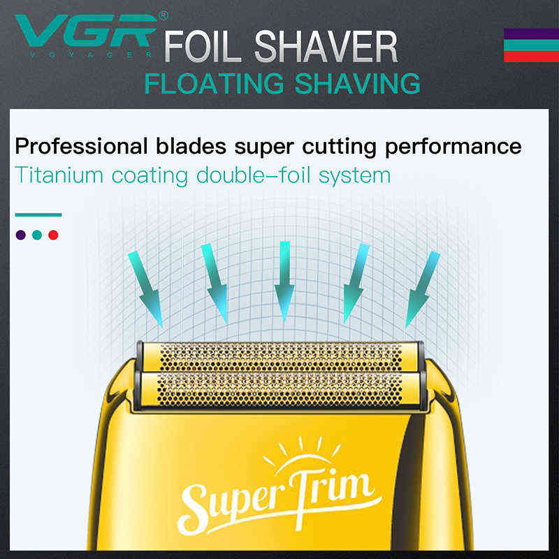 Rechargeable Barber Hair Shaver 3-Speed Electric Shaver For Men Bald Head Shaving Machine Pro Beard Razor with extra mesh 220112