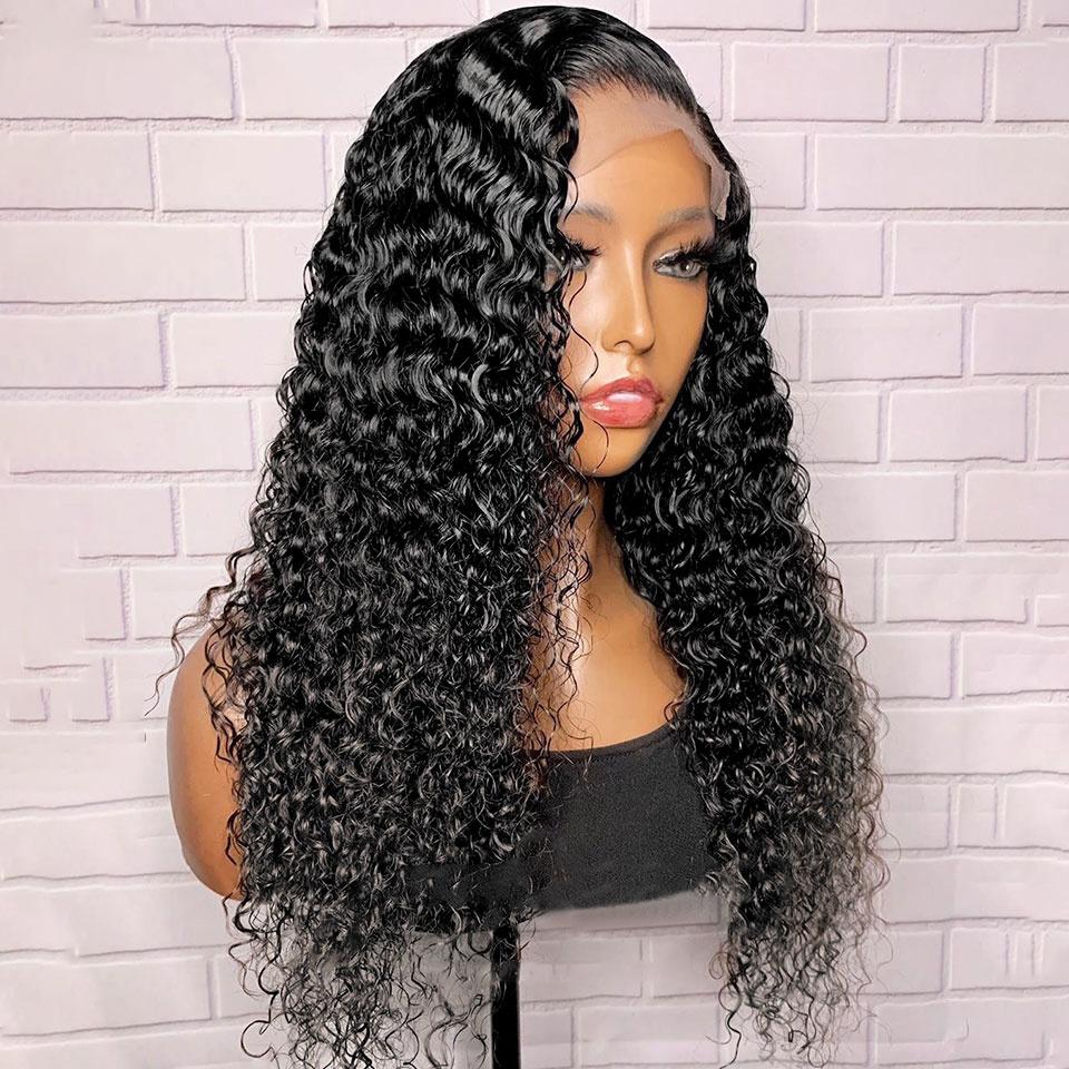 180% 360 Water Wave Lace Front Human HairLong Curly Lace Front Wigs Pre Plucked Natural Hairline Heat Resistant Fiber Hair Glueless Lace Wigs Daily Use, Natural color
180% 360 Water Wave Lace Front Human HairLong Curly Lace Front Wigs Pre Plucked Natural Hairline Heat Resistant Fiber Hair Glueless Lace Wigs Daily Use, Natural color
