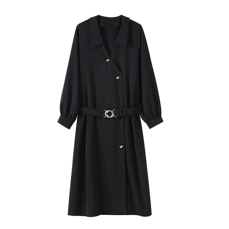 Women's Spring Autumn Style Dress Long Sleeve Solid Color Turn-Down Collar Button Long Sleeve Korean Elegant Dress 3378, Black
Women's Spring Autumn Style Dress Long Sleeve Solid Color Turn-Down Collar Button Long Sleeve Korean Elegant Dress 3378, Black