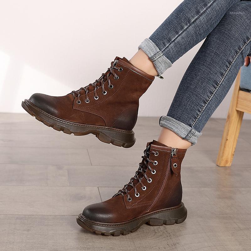 VALLU 2020 autumn winter new leather boots side zipper British style boots Women's soft bottom female1, Black
VALLU 2020 autumn winter new leather boots side zipper British style boots Women's soft bottom female1, Black