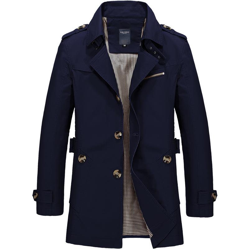 Men's Jackets TANG 2021 Men Jacket Coat Spring Fashion Trench Brand Casual Fit Overcoat Outerwear