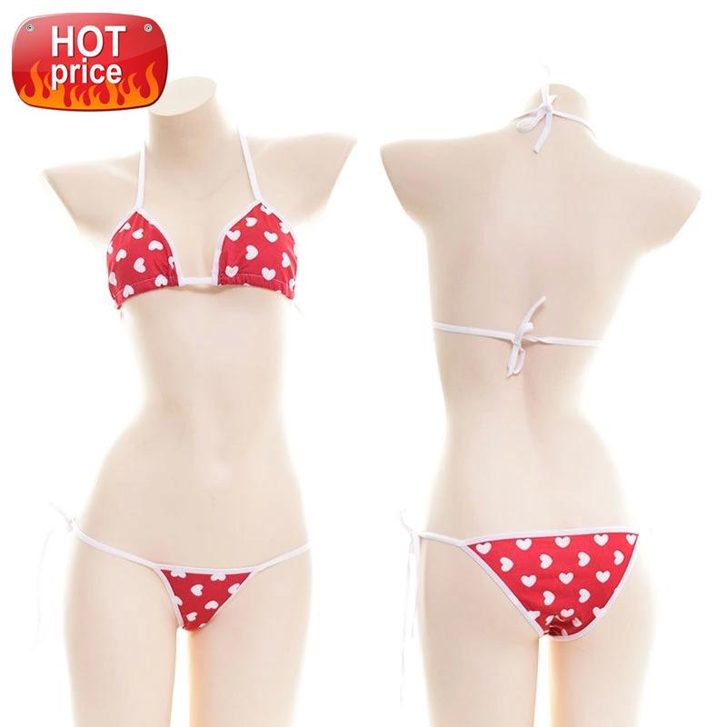 Harajuku Kawaii Sexy Lingerie Lolita Kawaii Red White Micro Bikini Mini Bra Adult Cosplay Erotic Costumes Women Underwear Set #QI6O, Black;white
Harajuku Kawaii Sexy Lingerie Lolita Kawaii Red White Micro Bikini Mini Bra Adult Cosplay Erotic Costumes Women Underwear Set #QI6O, Black;white