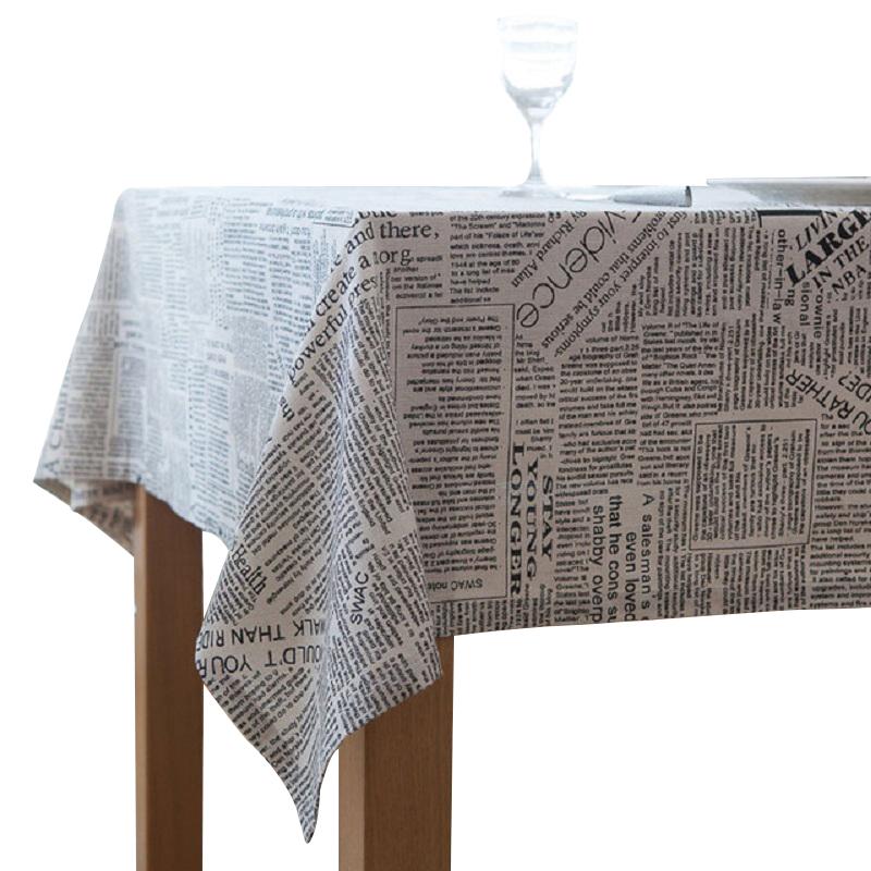 Retro Newspapers Pattern Decorative Table Cloth Cotton Linen Tablecloth Dining Table Cover For Kitchen Home Decor, Grey 
Retro Newspapers Pattern Decorative Table Cloth Cotton Linen Tablecloth Dining Table Cover For Kitchen Home Decor, Grey