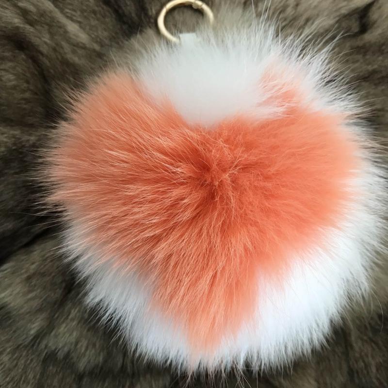 Magicfur - Real Fur Ball Fluffy Pompom White W Orange Heart Ball Shaped Purse Charm Keychain Pendant
Magicfur - Real Fur Ball Fluffy Pompom White W Orange Heart Ball Shaped Purse Charm Keychain Pendant