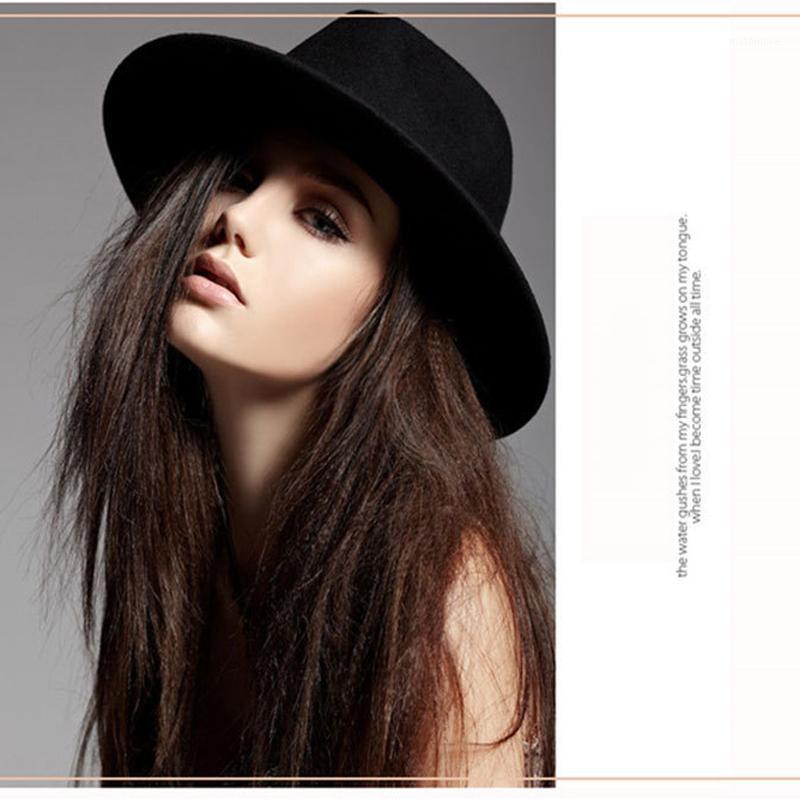 2020 Fashionable Female Woolen Jazz Hat Metal Leaf Decor Fedoras Jazz Hat Winter Fedora for Women1, Black
2020 Fashionable Female Woolen Jazz Hat Metal Leaf Decor Fedoras Jazz Hat Winter Fedora for Women1, Black