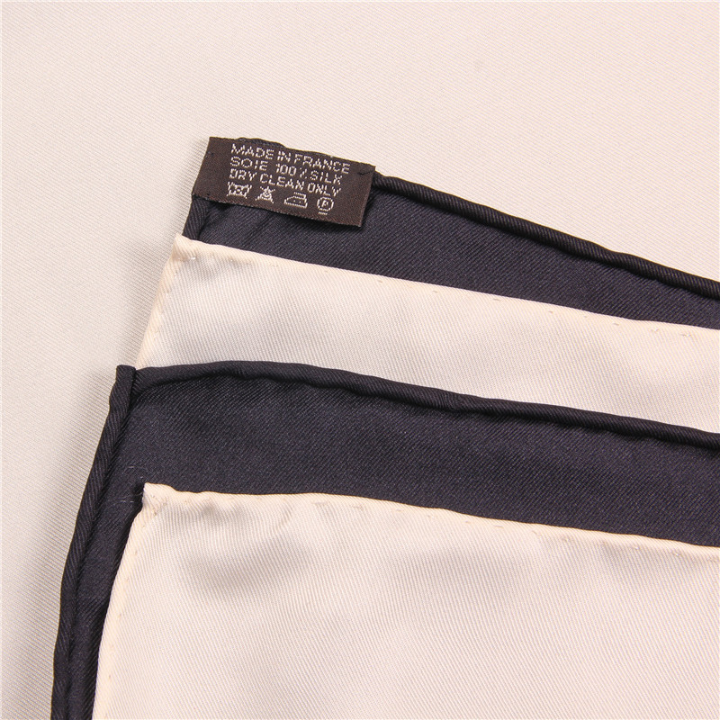 Double-Sided Grid Print Hair Scarf Wrap Shawl 90 Silk Scarfs Square Handmade Joker Neck Foulard Satin Hand Rolled Edge Bandana Headband