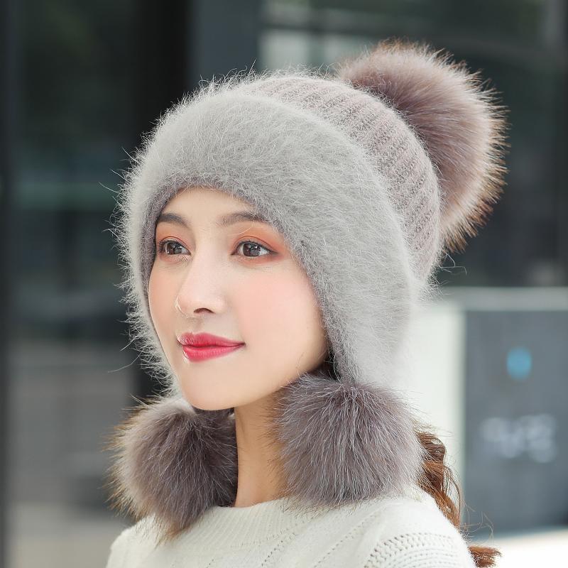 Autumn Winter Women Knitted Skullies Caps Fluffy Fur Balls Sweet All Match Street Beanie Hat Plush Thick Warm Earflap Caps 2020, Black
Autumn Winter Women Knitted Skullies Caps Fluffy Fur Balls Sweet All Match Street Beanie Hat Plush Thick Warm Earflap Caps 2020, Black