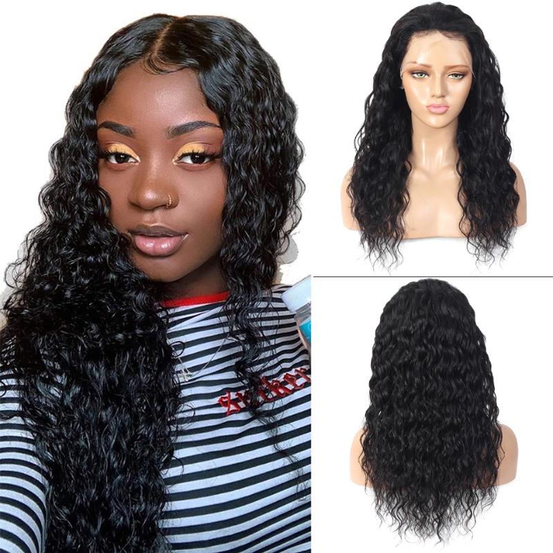 13x4 Lace Closure Wigs Pre-Plucked Hairline Peruvian Remy Hair Wig For Black Women Water Wave Human Hair Wigs, Natural color
13x4 Lace Closure Wigs Pre-Plucked Hairline Peruvian Remy Hair Wig For Black Women Water Wave Human Hair Wigs, Natural color