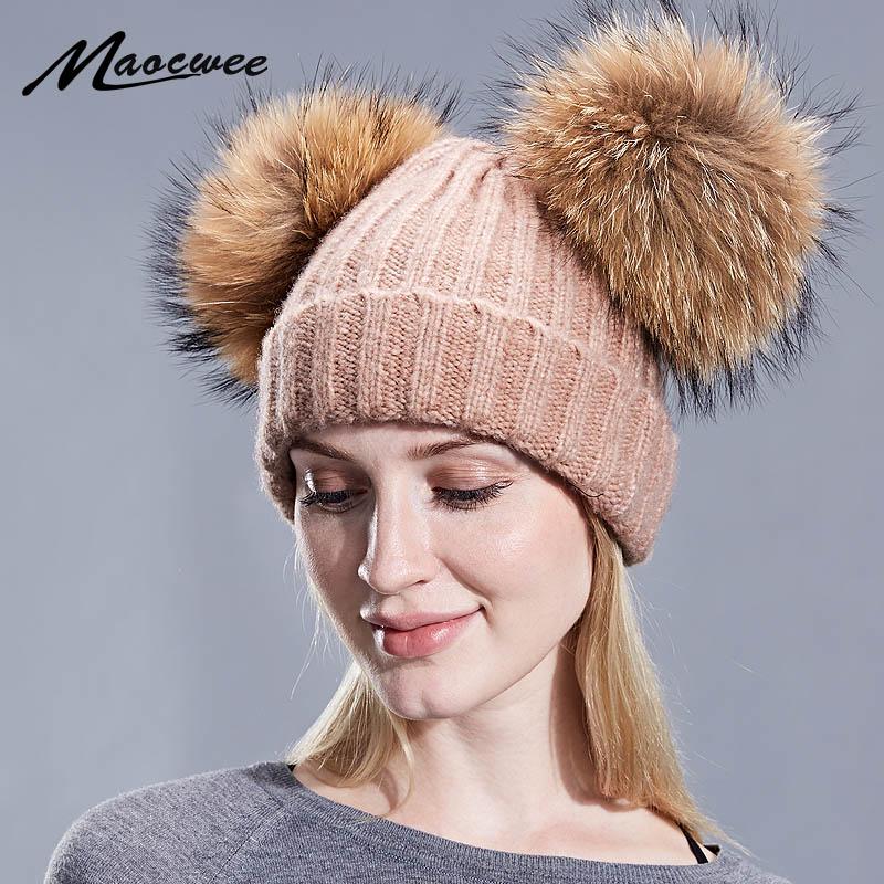 Beanie/Skull Caps Real Pompom Hat Women Children Winter Knitted Wool Cotton Hats Two Pom Poms Skullies Beanies Bonnet Girls Cap
Beanie/Skull Caps Real Pompom Hat Women Children Winter Knitted Wool Cotton Hats Two Pom Poms Skullies Beanies Bonnet Girls Cap