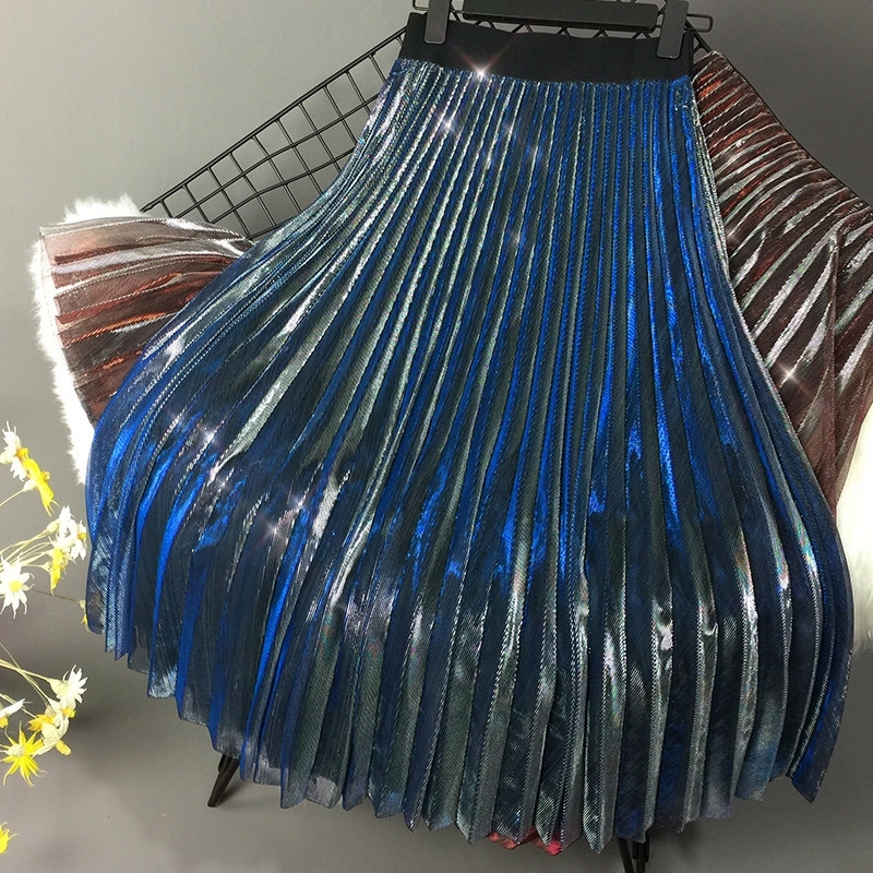 Pleated Skirts Women Summer Jupe Femme Elastic High Waist Vintage Gradient Color Party Falda Mujer Solid Casual Midi Skirt Y200326, Brown
Pleated Skirts Women Summer Jupe Femme Elastic High Waist Vintage Gradient Color Party Falda Mujer Solid Casual Midi Skirt Y200326, Brown