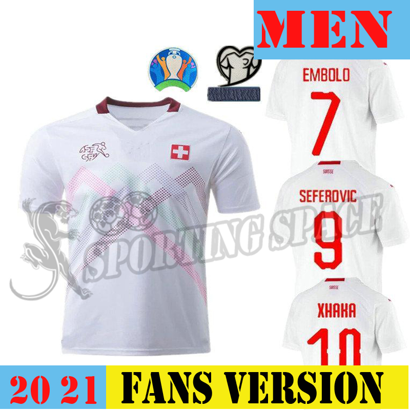 2020 Switzerland soccer jerseys AWAY white 19 20 Switzerland HOME Akanji Zakaria Rodriguez Elvedi national team football shirts, Black;yellow
2020 Switzerland soccer jerseys AWAY white 19 20 Switzerland HOME Akanji Zakaria Rodriguez Elvedi national team football shirts, Black;yellow