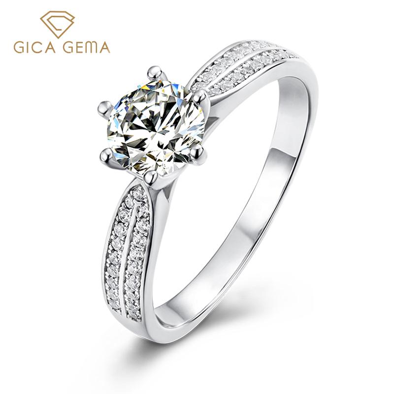 Cluster Rings GICA GEMA 925 Sterling Silver Moissanite For Women Fine Jewelry 6.5mm Diamond Wedding Engagement Female Gifts
Cluster Rings GICA GEMA 925 Sterling Silver Moissanite For Women Fine Jewelry 6.5mm Diamond Wedding Engagement Female Gifts