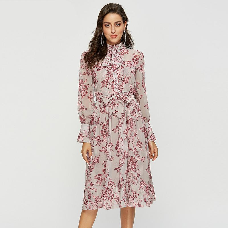 New Year 2021 Long Sleeve Pleated Midi Chiffon Print Floral Dress for women Ladies Streetwear Vogue Casual Autumn Winter Dresses, Photo color
New Year 2021 Long Sleeve Pleated Midi Chiffon Print Floral Dress for women Ladies Streetwear Vogue Casual Autumn Winter Dresses, Photo color