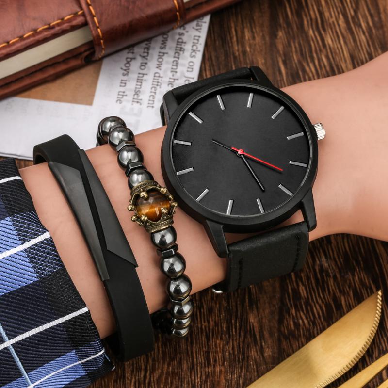Wristwatches Watch For Men With Bracelet Gift Set Black Leather Quartz 3PCS Luxury Casual Fashion Business, Slivery;brown
Wristwatches Watch For Men With Bracelet Gift Set Black Leather Quartz 3PCS Luxury Casual Fashion Business, Slivery;brown
