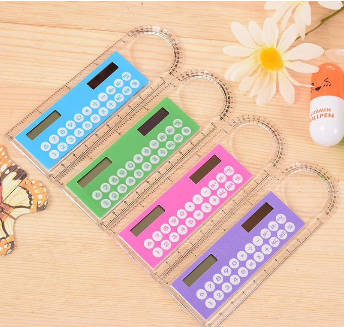 10 Colors Mini Portable Solar Energy Calculator Creative Multifunction Ruler Student Ruler Calculator Plastic Christmas Gift
10 Colors Mini Portable Solar Energy Calculator Creative Multifunction Ruler Student Ruler Calculator Plastic Christmas Gift