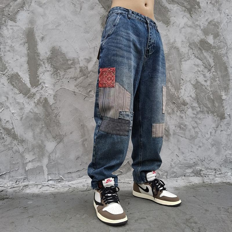 New Men Streetwear Hip Hop Patch Splice Casual Denim Pants Japan Harajuku Male Loose Straight Wide Leg Jeans Trousers, Blue
New Men Streetwear Hip Hop Patch Splice Casual Denim Pants Japan Harajuku Male Loose Straight Wide Leg Jeans Trousers, Blue