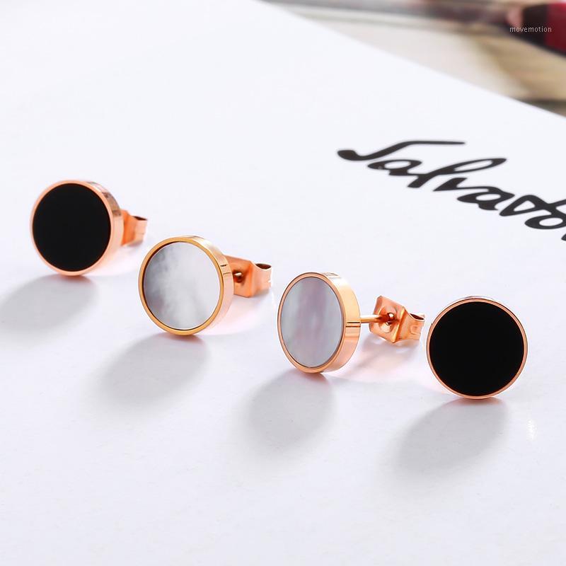 YUN RUO Fashion Brand Rose Gold Color White Black Round Enamel Stud Earring for Woman Man Couple 316 L Stainless Steel Jewelry1
YUN RUO Fashion Brand Rose Gold Color White Black Round Enamel Stud Earring for Woman Man Couple 316 L Stainless Steel Jewelry1