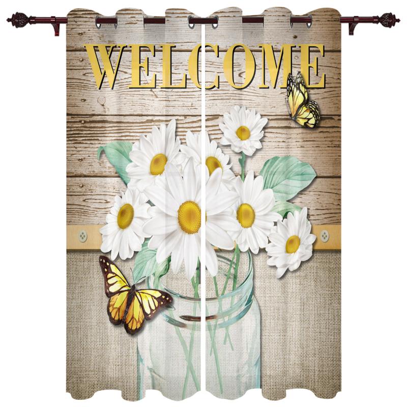Wood Grain Daisy Butterfly Window Curtains Kitchen Bedroom Decor Christmas Curtains Home Draperies for Living Room, As pic
Wood Grain Daisy Butterfly Window Curtains Kitchen Bedroom Decor Christmas Curtains Home Draperies for Living Room, As pic