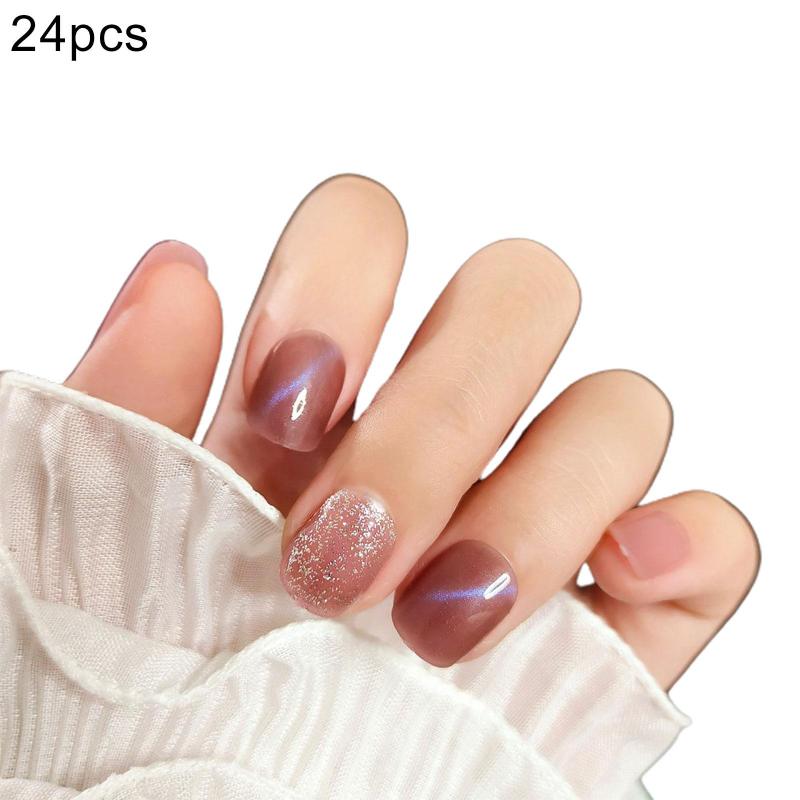 24Pcs Fashion Pink Glitter DIY False Nails Art Tip Decor Tool False Nail DIY Full Cover Sticker Design Manicure Press On Nails
24Pcs Fashion Pink Glitter DIY False Nails Art Tip Decor Tool False Nail DIY Full Cover Sticker Design Manicure Press On Nails