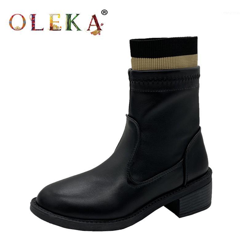 OLEKA Mid-calf Winter Boots Women Platform Totem Round Toe Ladies Boots Fashion Style Basic New AS3821, Black
OLEKA Mid-calf Winter Boots Women Platform Totem Round Toe Ladies Boots Fashion Style Basic New AS3821, Black