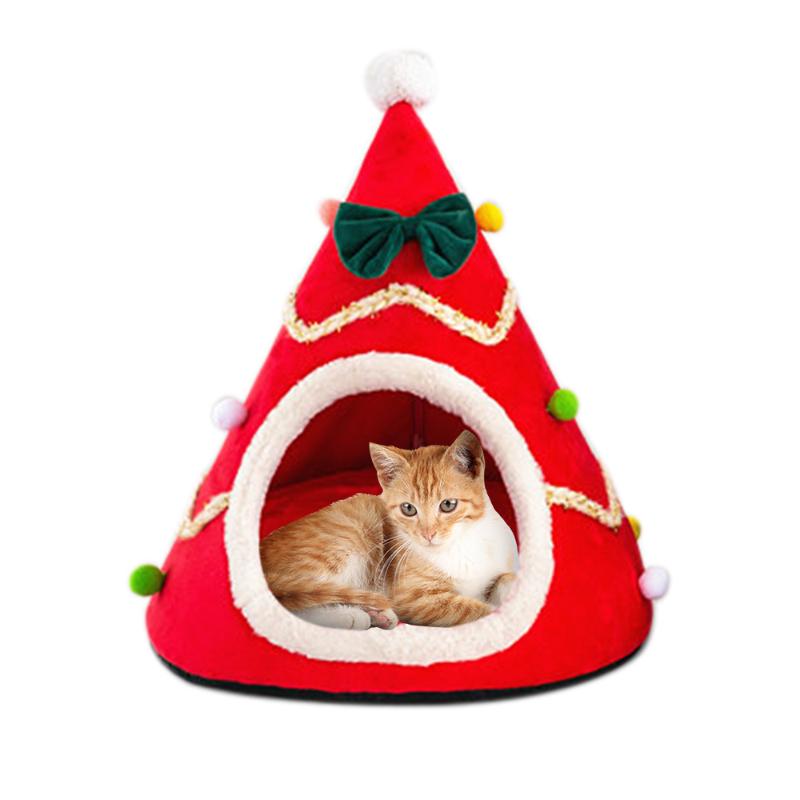 Pet Cat Bed House Dog Kennel Washable Puppy Cave Christmas Tree Shape Winter Warm Sleep Bed Chrismas Decoration Pet Supplies
Pet Cat Bed House Dog Kennel Washable Puppy Cave Christmas Tree Shape Winter Warm Sleep Bed Chrismas Decoration Pet Supplies