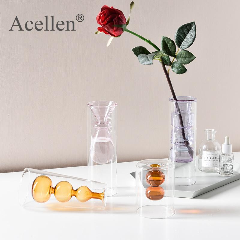 Nordic Double-Layer Stained Glass Vase Hydroponic Flower Vase Home Decoration Christmas Gift Wedding Home Decor Modern
Nordic Double-Layer Stained Glass Vase Hydroponic Flower Vase Home Decoration Christmas Gift Wedding Home Decor Modern