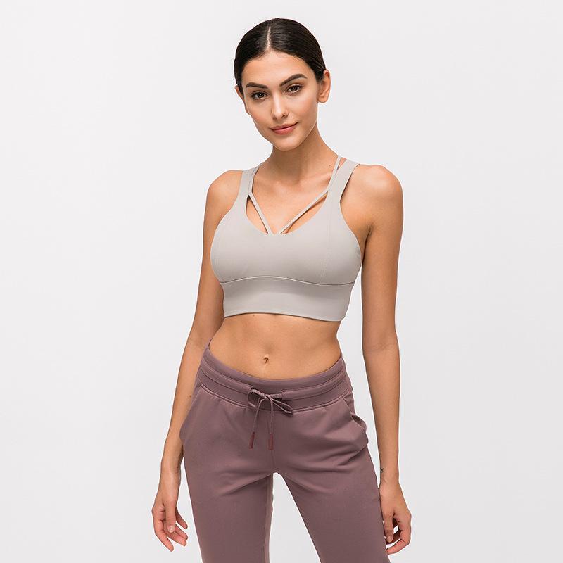 Seamless Gymwear Fitness Sports Bra Sexy Strappy Crop Top Padded High Impact Shockproof Running Workout Professtional Sportswear1, Black
Seamless Gymwear Fitness Sports Bra Sexy Strappy Crop Top Padded High Impact Shockproof Running Workout Professtional Sportswear1, Black