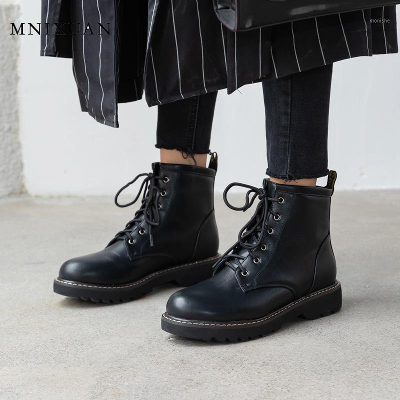 MNIXUAN Fashion women shoes winter ankle boots 2020 new round toe lace up platform boots black booties punk shoes size 421
MNIXUAN Fashion women shoes winter ankle boots 2020 new round toe lace up platform boots black booties punk shoes size 421