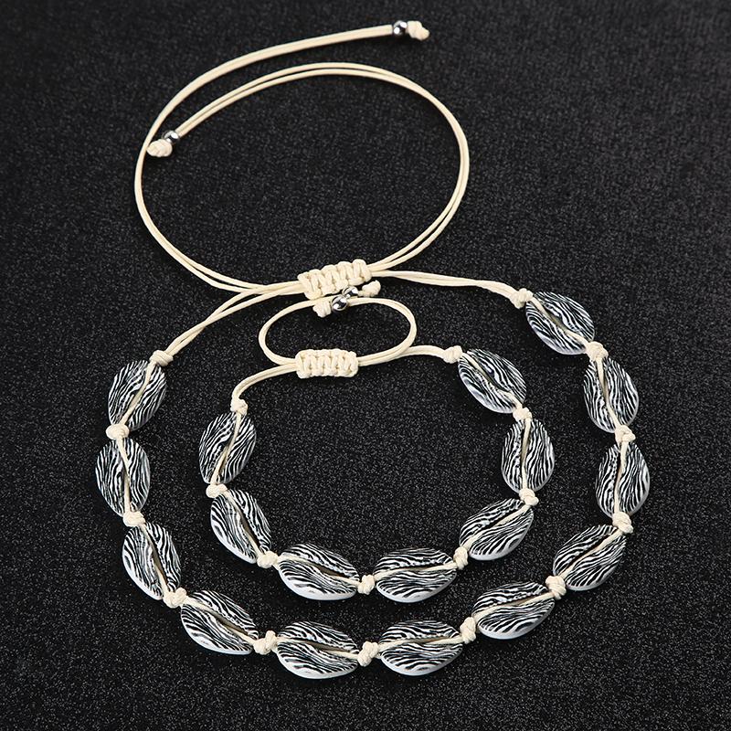 2020 New Seashell Zebra Necklace Women Jewelry Summer Beach Shell Choker Rope Cowrie Beaded Necklaces Handmade Collar Female
2020 New Seashell Zebra Necklace Women Jewelry Summer Beach Shell Choker Rope Cowrie Beaded Necklaces Handmade Collar Female