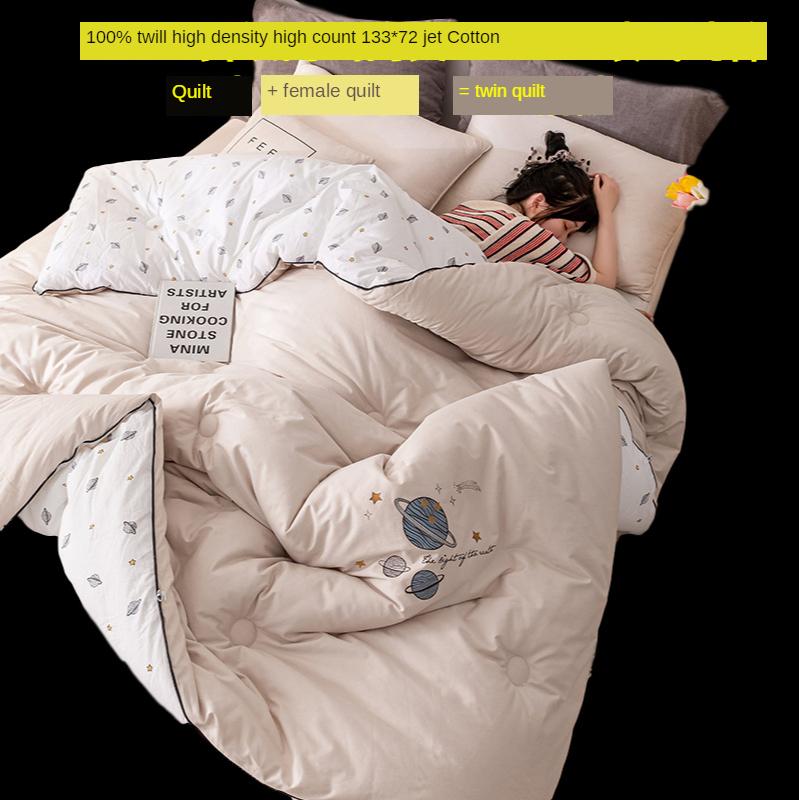 Cotton Autumn and Winter Quilt Mother By Pure Cotton Printed Feather Velvet Quilt Space Was Wholesale Spring and Autumn, Yellow
Cotton Autumn and Winter Quilt Mother By Pure Cotton Printed Feather Velvet Quilt Space Was Wholesale Spring and Autumn, Yellow