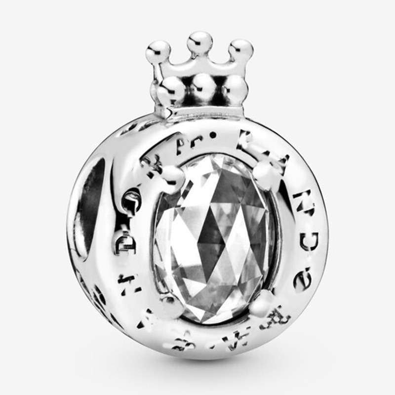 Fits Bracelets 20pcs Cat's Eye Stone Crystal Crown Charms Beads Silver Charms Bead For Women Diy European Necklace Jewelry