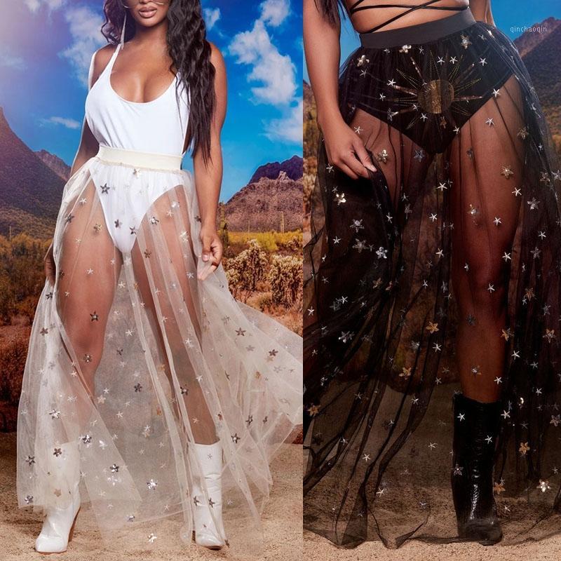 Women Sexy See-through Mesh Skirt Cover Ups Star Long Maxi Tulle Long Skirt Beach wear bikini cover up swimwear summer1
Women Sexy See-through Mesh Skirt Cover Ups Star Long Maxi Tulle Long Skirt Beach wear bikini cover up swimwear summer1