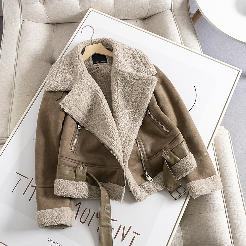 2021 New Hot Suede Vintage Lamb Chic Jacket Lanes Outwear Leather From Female Tops Y525, Black
2021 New Hot Suede Vintage Lamb Chic Jacket Lanes Outwear Leather From Female Tops Y525, Black