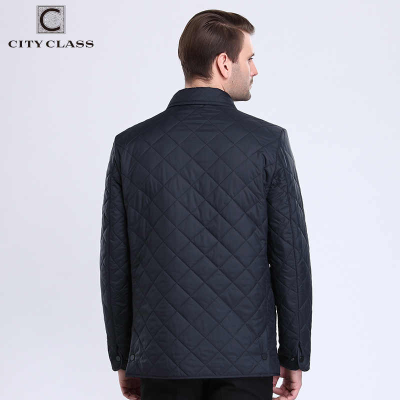 CITY CLASS New Business Spring Autumn Mens Quilted Jackets Fashion Lining Fleece Casual Coat Tops For Male 15307 201218